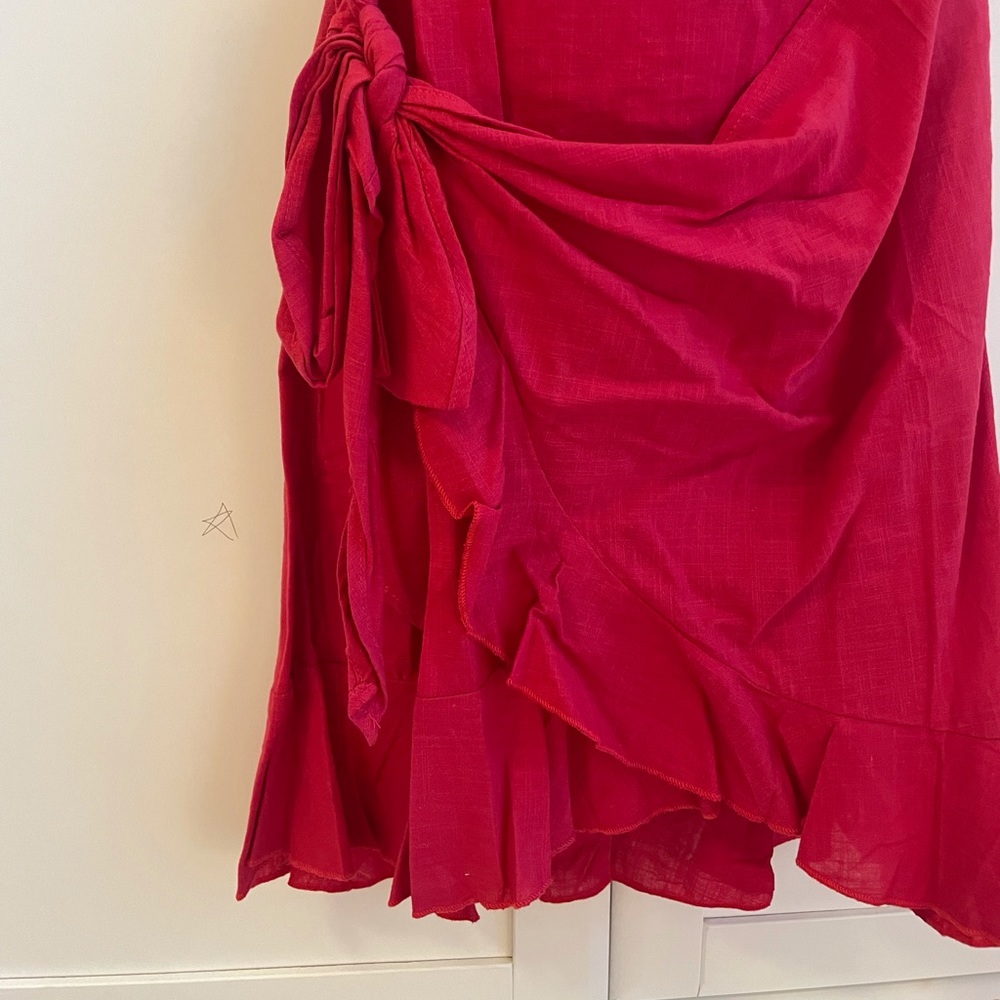 Formal Pink Ruffle Mini Dress - Picture 5 of 6